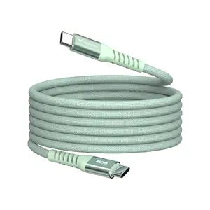 Magnētiskais USB-C uz USB-C datu/lādēšanas kabelis Neutralle 60W, 1.2 m, USB 2.0, zaļš
