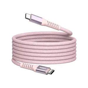 USB-C uz USB-C magnētiska Sync & Charge kabelis Neutralle 100W 1,2 m USB 2.0 Rozā