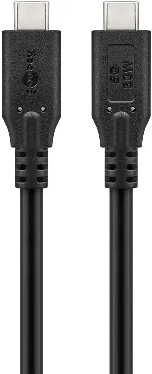 Кабель USB C–USB C GOOBAY 74698 — 0,5 м, USB 3.2 Gen 1 Photo 2