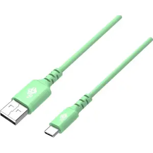 USB-A to USB-C Cable TB Print 1_762595, 1 m, green, data and charging cable