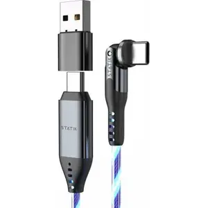 USB-C — USB-C datu kabelis STATIK PUP-0465-3FT-CC 1 m, melns