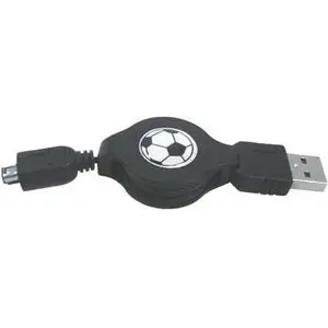 USB-A to 4‑pin USB data cable Logo 0.7 m, black (14870)