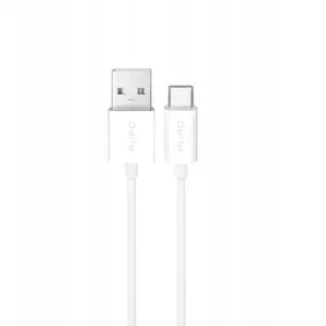USB-A to USB-C cable PURO 2 m — white, data and charging cable