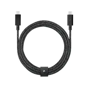 USB kabelis Native Union Belt USB 2.0 Type-C—Type-C 2,4 m melns