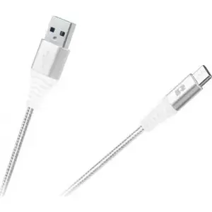 USB-A uz USB-C kabelis Rebel Comp RB-6001-100-W 1 m — balts