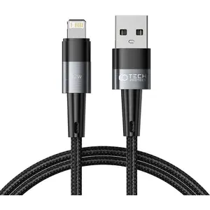 USB-A to Lightning Cable Tech-Protect 1 m — gray, data and charging cable