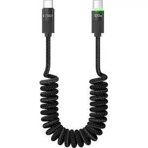 USB-C to USB-C cable Tech-Protect 1.8 m — black, reversible connector, data and charging