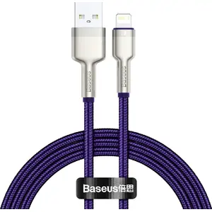 USB-A to Lightning cable Baseus 1 m — USB data cable, purple