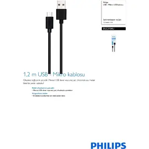 USB-A to microUSB Cable EATON 1.2 m Black (model 36823)