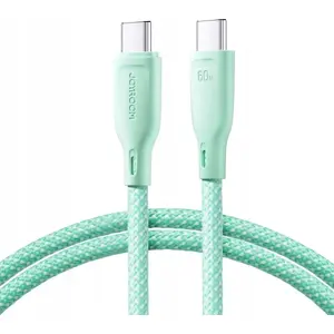 Кабель USB-C — USB-C Joyroom 1 м зелёный — для передачи данных и зарядки