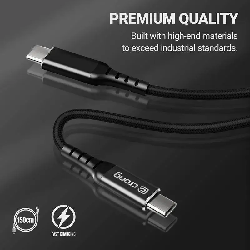 Crong Armor Link кабель USB-C — USB-C 1,5 м Photo 5