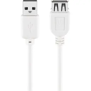 Удлинительный кабель USB 2.0 GOOBAY 1,8 м, USB A — USB A, белый