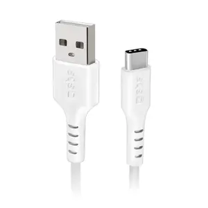 USB cable SBS Mobile TECABLEMICROC15W — USB A to USB C, USB 2.0, 1.5 m, White