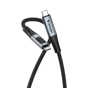 USB C uz USB C kabelis Neutralle Verbatim Sync & Charge 100W, USB 2.0, 1.2 m, melns