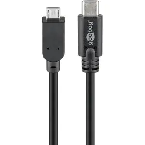 Кабель USB 2.0 GOOBAY USB-C — Micro-B, 0.6 м, чёрный