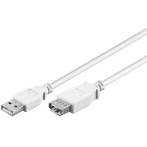 Кабель USB 2.0 A (м) — A (ж) GOOBAY 3 м, белый, магнитное экранирование