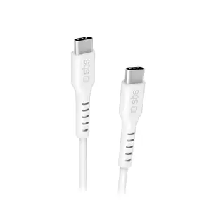 USB C to USB C cable SBS Mobile TECABLETCC2MW, USB 2.0, 2 m, White