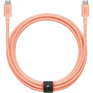 Кабель USB-C—USB-C native union BELT XL 3 м оранжевый, плетёный для зарядки и передачи данных