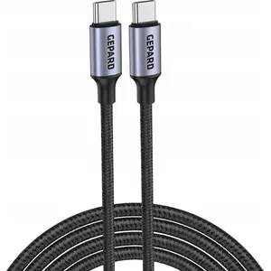 USB-C uz USB-C kabelis Gepard GEP CABCC60WMH2 2 m melns — datu USB kabelis
