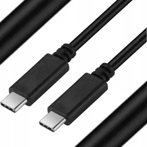 USB-C uz USB-C kabelis ART ZASART AZ-U65W3 — melns, datu un uzlādes kabelis