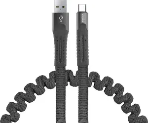 USB-A to microUSB cable Amio model AMI-02529, 1.2 m, black