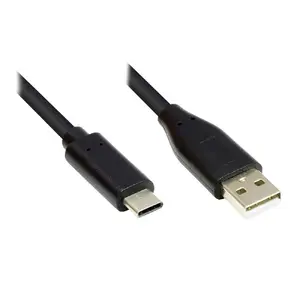 USB 2.0 datu kabelis Alcasa GC-M0117 — USB-C uz Micro‑USB A, 1 m, melns