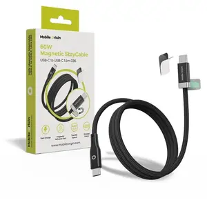 Кабель USB-C — USB-C Magnetic StayCable 1,5 м 60W от MOBILE ORIGIN (MO-60WMS-CB6)