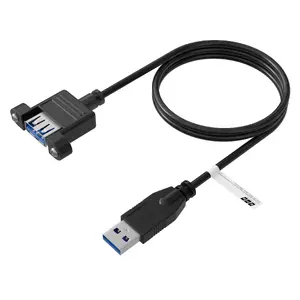 USB A to USB A cable 0.5 m, USB 3.2 Gen 1 (3.1 Gen 1) — EFB Elektronik K5265SW.0,5V2, Black