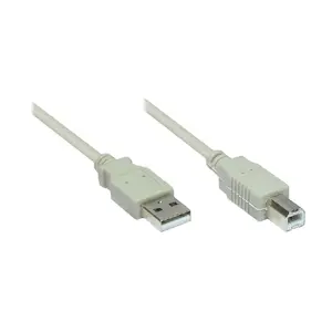 Кабель USB 2.0 Alcasa 2510-1OF — USB A на USB B, 1 м, белый