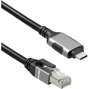 Tīkla adapteris CORDIAL C541-2L USB-C uz RJ45 CAT6 1 m, melns