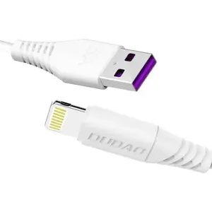 USB-A to Lightning Cable Dudao 2 m White — USB data cable, 2-meter length