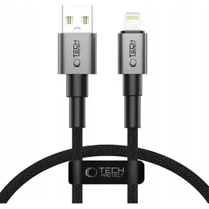 USB-A to Lightning cable Tech-Protect 0.25 m, gray — USB data/charging cable