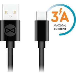 USB data cable Techonic USB-A to USB-C 1 m Black