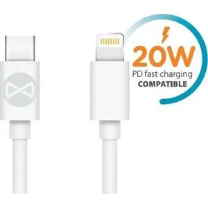 USB-C to Lightning cable Techonic TelForceOne Forever 1.0 m 3A white