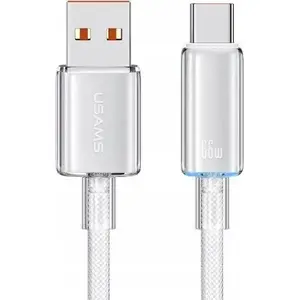USB-A to USB-C Cable usams USA1260 — 1.2 m, White