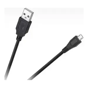 USB-A uz microUSB kabelis Deco-Line 1 m, melns, modelis 4959