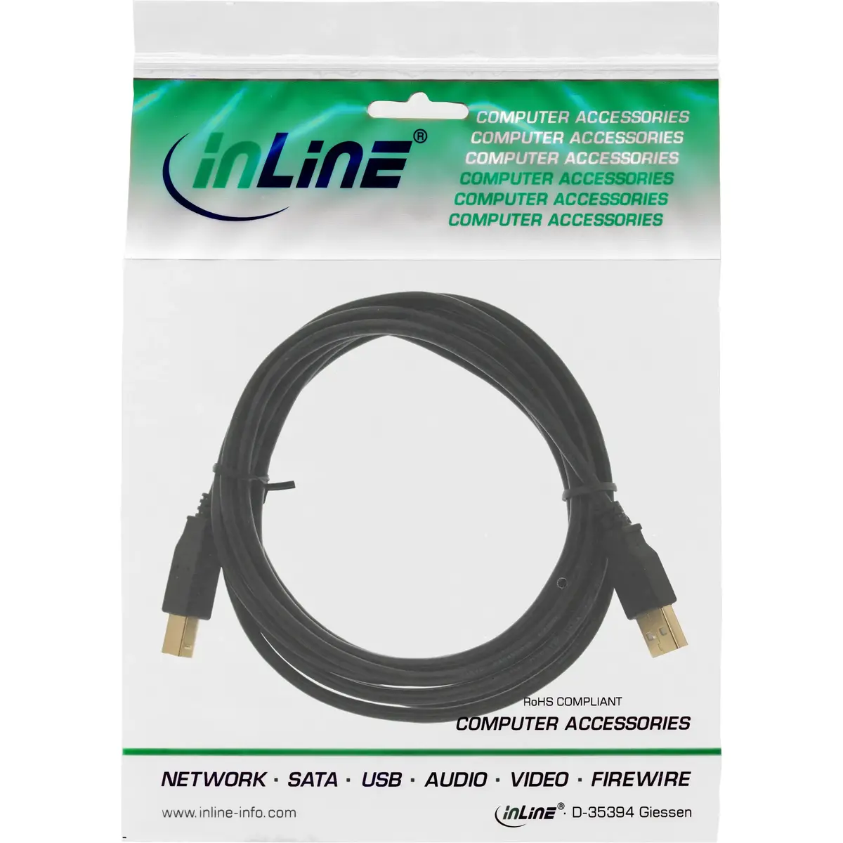 InLine USB 2.0 Type A–B cable 0.5 m Photo 2