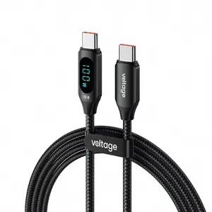 USB-C to USB-C Cable voltage VEKD100CC100BK — 1 m, Black