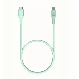 USB-C to USB-C cable CANYON KABGC100PF30MG, 0.3 m, mint
