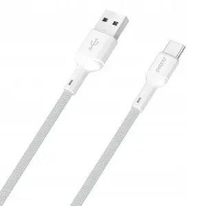 USB-A uz USB-C kabelis Dudao 1 m — balts, datu un uzlādes kabelis