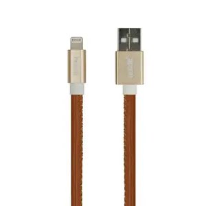 Lightning — USB-A kabelis Holdit PROOVE 612662 — 1 m, 2.4 A, brūns/zelts