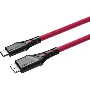 USB datu kabelis EDNET USB-C uz micro-B 2 m Rozā (MTC-230M)