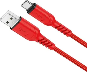 USB cable HOCO USB-A to USB-C 1 m red