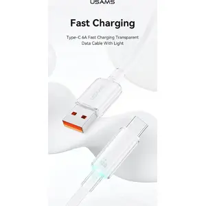 USB to USB-C data cable Usams Cloud Series 6A — usams USA1261, high-current 6A compatible cable