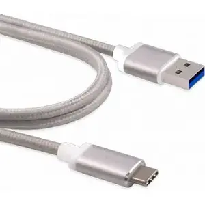 USB-A to USB-C cable Innergie 1 m Silver — data and charging cable