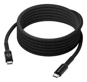 USB‑C uz USB‑C kabelis d bramante re-charge IT BRD 3 m, 100W, melns