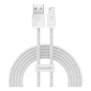 Lightning to USB A cable Baseus CALD000502, 2 m, White, 2.4 A