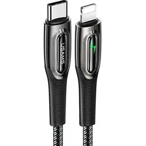 USB cable usams USB-C to Lightning 1.2 m Black