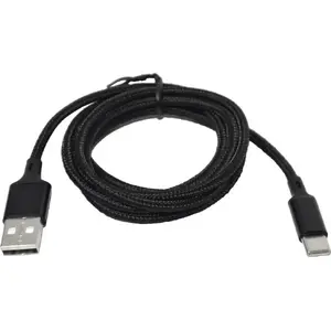 USB-A uz USB-C kabelis MSONIC MLU541 1 m — melns, datu un uzlādes kabelis