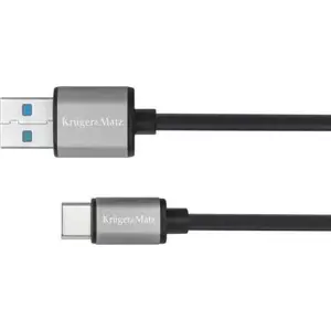 USB-A to USB-C cable kruger & matz KM1244 — 1 m, black
